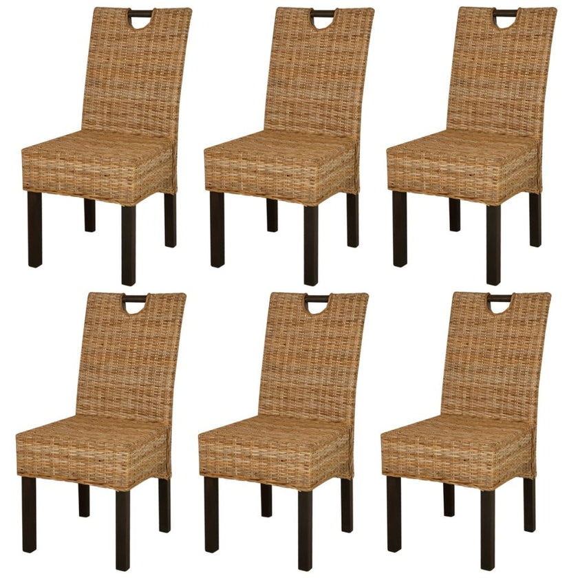 Dining Chair 4 pcs Kubu Rattan Mango Wood