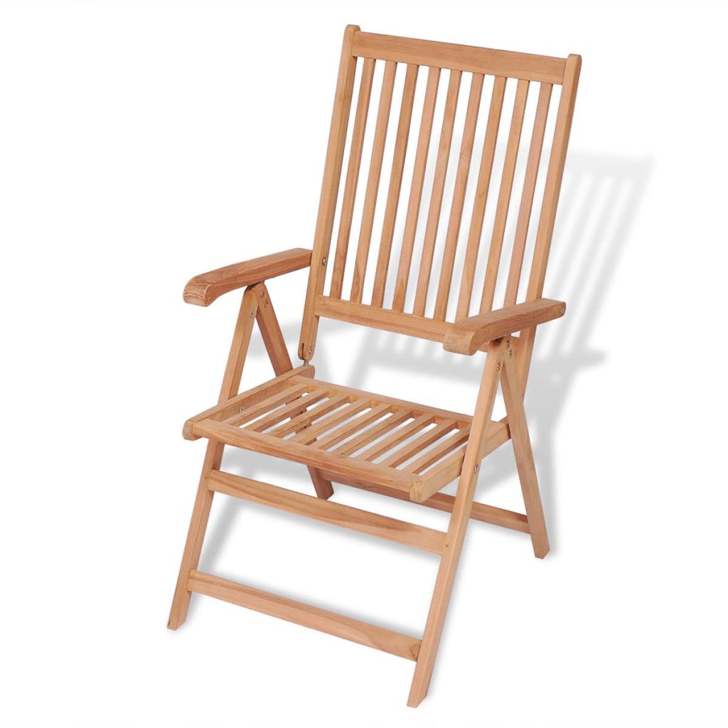 Reclining Garden Chair Solid Teak Wood