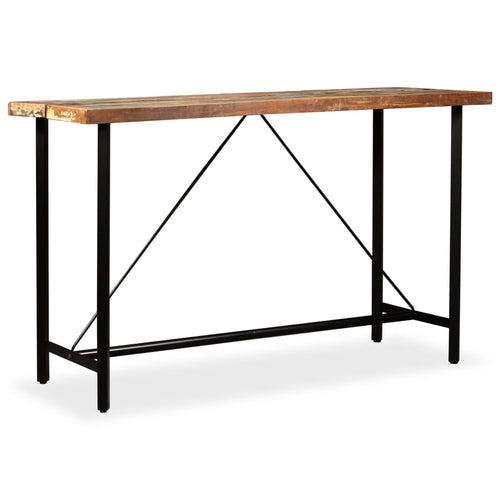 Bar Table Solid Reclaimed Wood 23.6