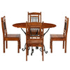 Dining Table Set 5 Piece Solid Acacia Wood with Sheesham Finish
