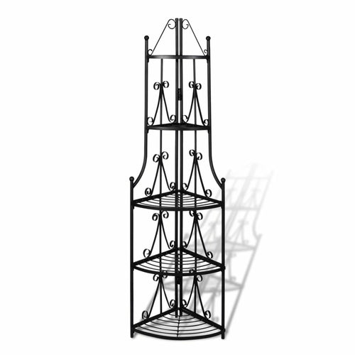 Corner Plant Rack Black 14.2