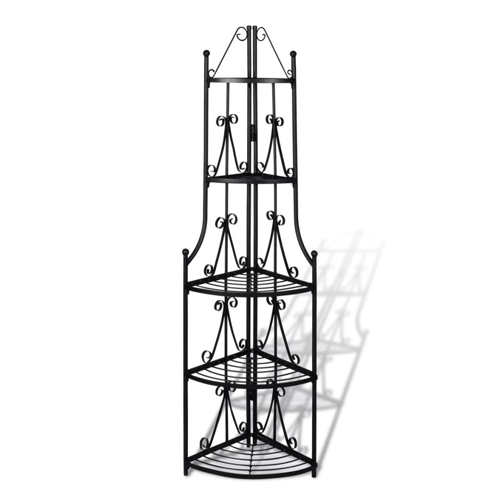 Corner Plant Rack Black 14.2