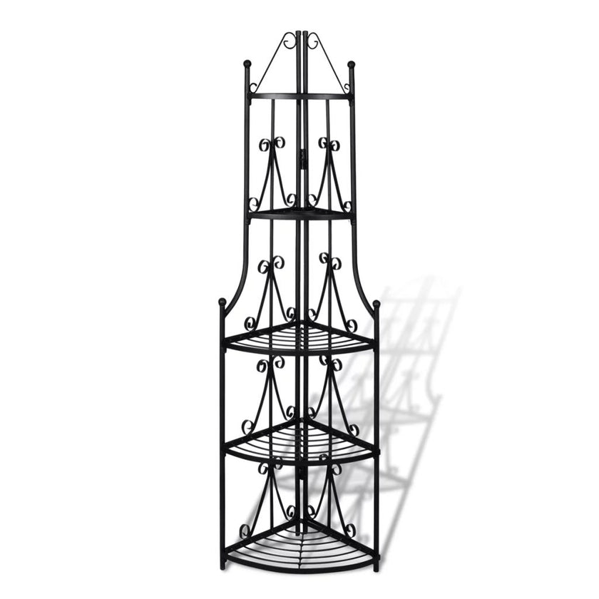 Corner Plant Rack Black 14.2