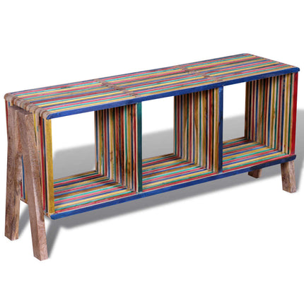 TV Cabinet with 3 Shelves Stackable Reclaimed Teak