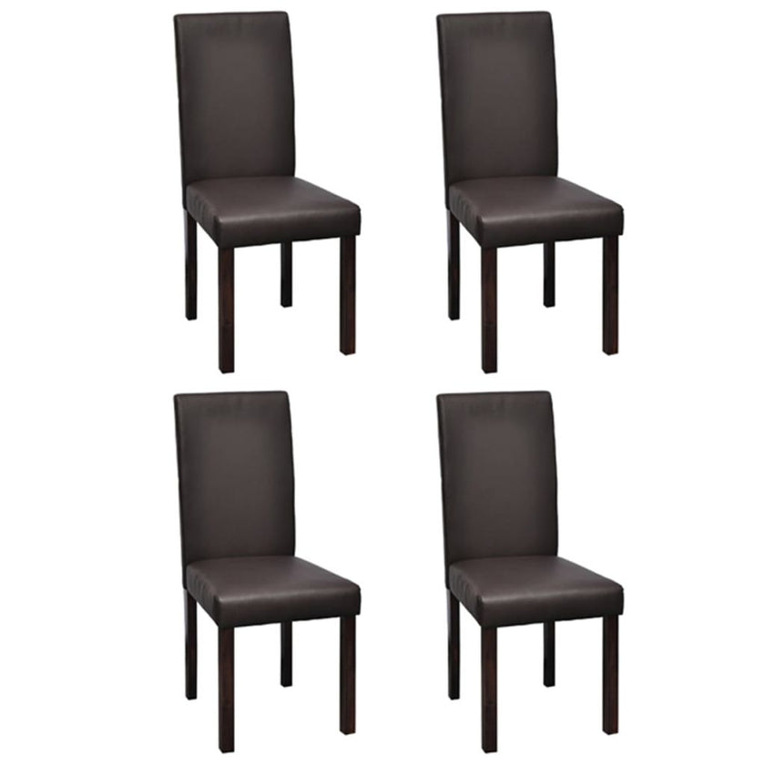 Dining Chairs 6 pcs Black Faux Leather