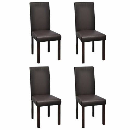 Dining Chairs 6 pcs Black Faux Leather