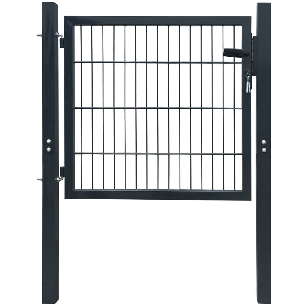 Fence Gate Steel Anthracite 40.6