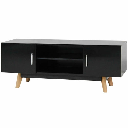 High Gloss TV Stand Cabinet Black 47.2