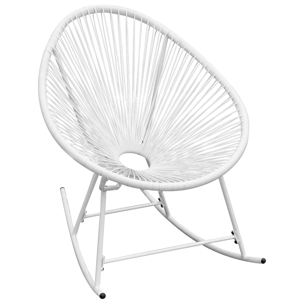 Outdoor Rocking Chair Black Poly Rattan