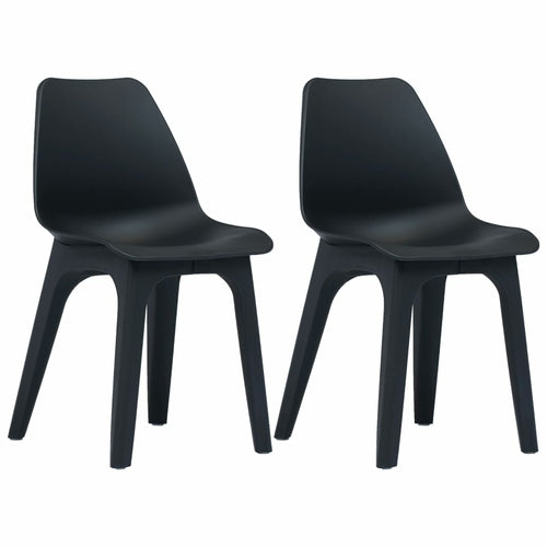 Garden Chairs 2 pcs White Plastic