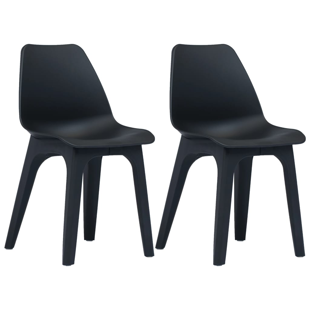 Garden Chairs 2 pcs White Plastic