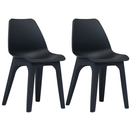 Garden Chairs 2 pcs White Plastic