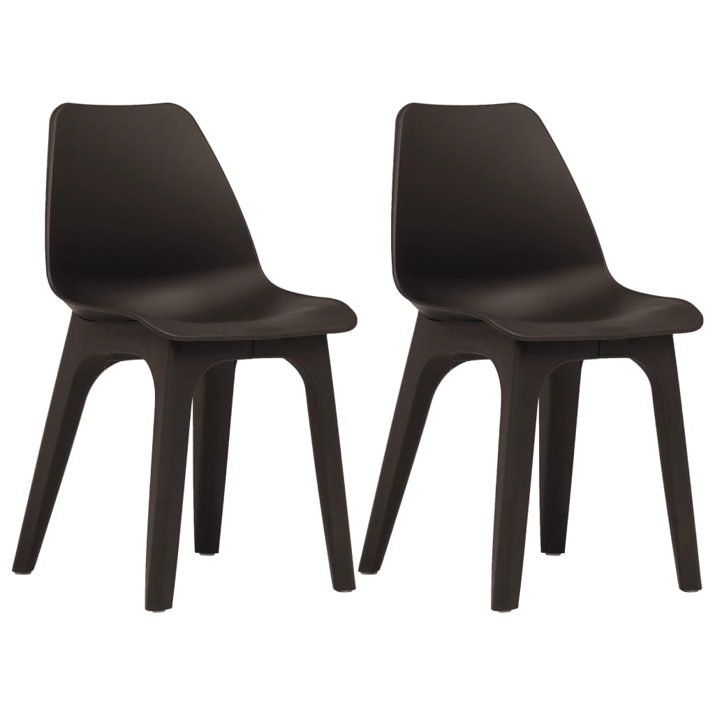 Garden Chairs 2 pcs White Plastic
