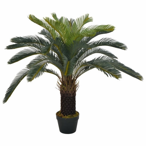 Artificial Plant Cycas Palm with Pot Green 35.4