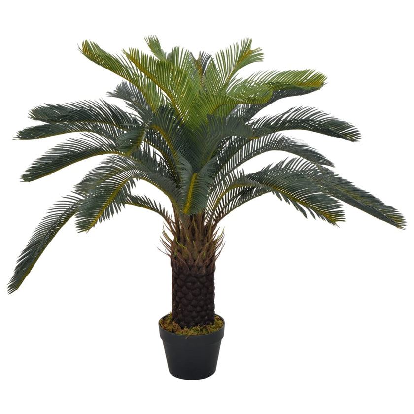 Artificial Plant Cycas Palm with Pot Green 35.4