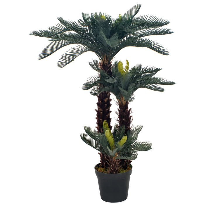 Artificial Plant Cycas Palm with Pot Green 35.4