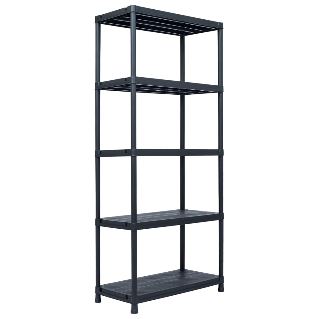 Storage Shelf Rack Black 220.5 lb 23.6