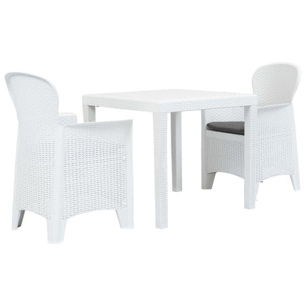 9 Piece Outdoor Dining Set Plastic Brown Rattan Look