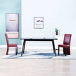 Dining Chairs Wine Red Faux Leather