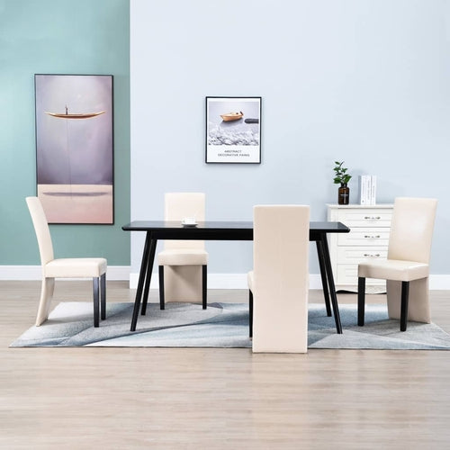 Dining Chairs Wine Red Faux Leather