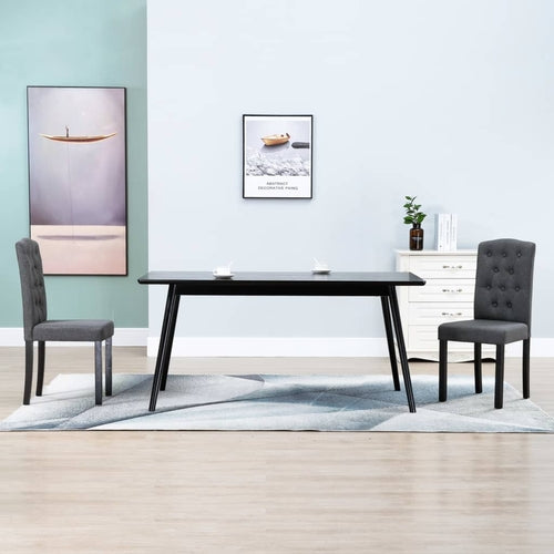 Dining Chairs  Dark Gray Fabric