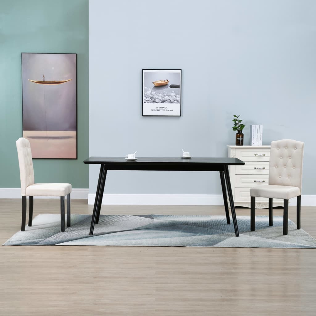 Dining Chairs  Dark Gray Fabric