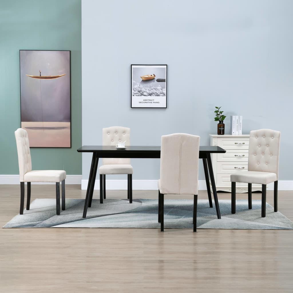 Dining Chairs  Dark Gray Fabric