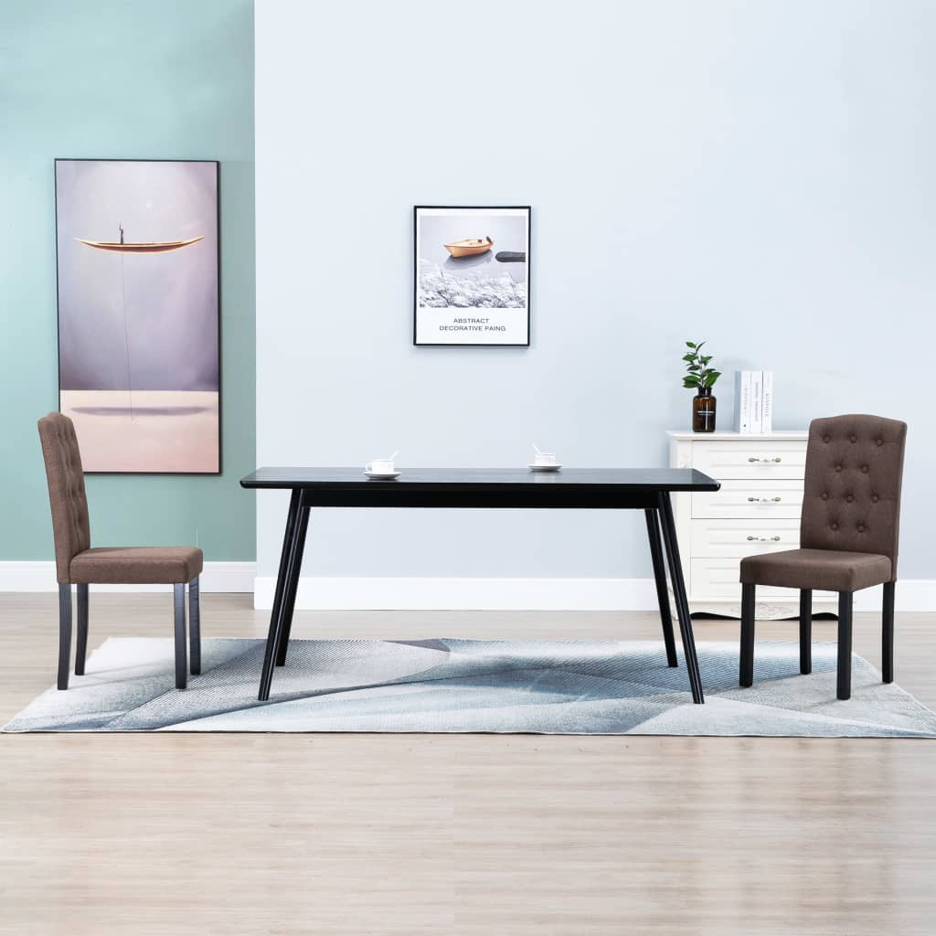 Dining Chairs  Dark Gray Fabric
