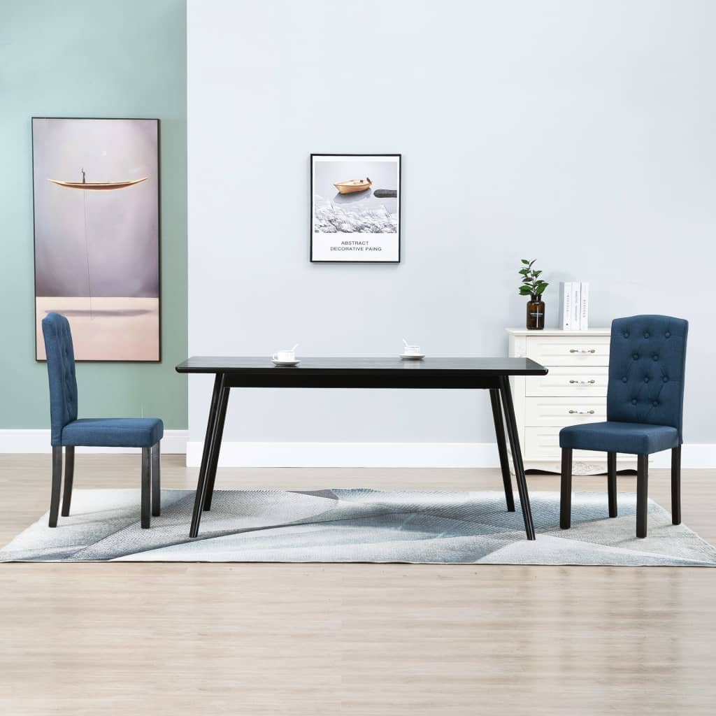 Dining Chairs  Dark Gray Fabric