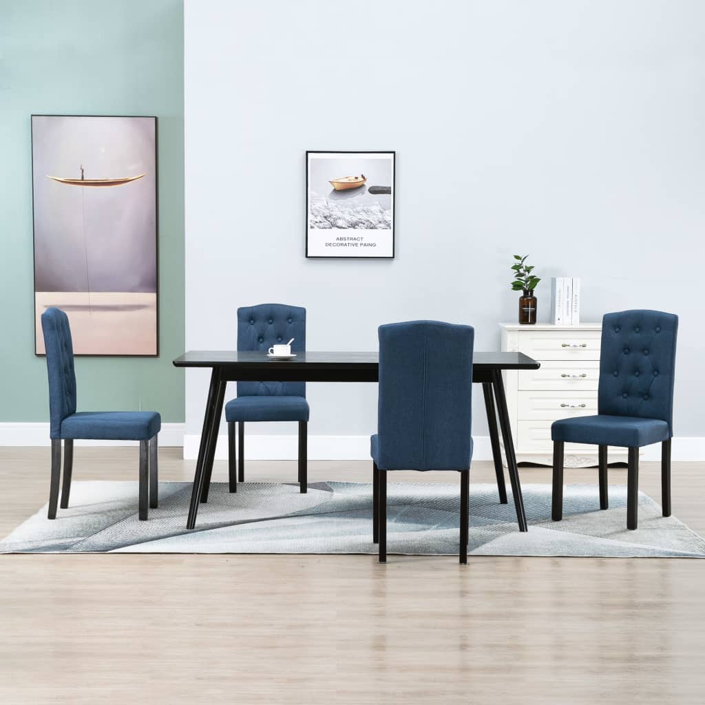 Dining Chairs  Dark Gray Fabric