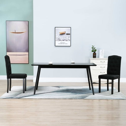 Dining Chairs  Dark Gray Fabric