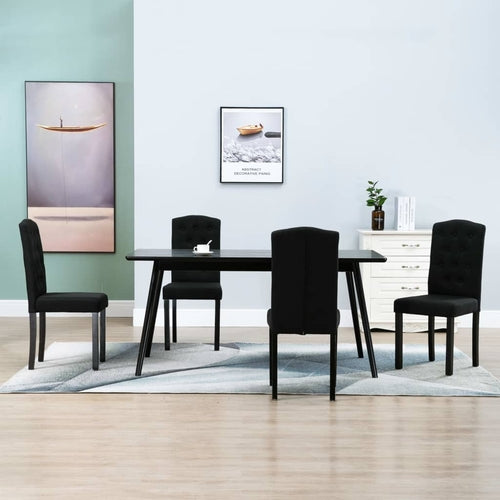 Dining Chairs  Dark Gray Fabric