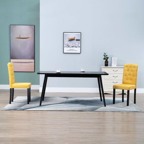 Dining Chairs  Dark Gray Fabric