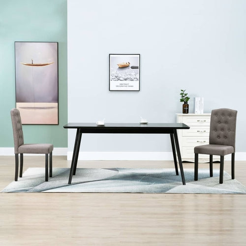 Dining Chairs  Dark Gray Fabric