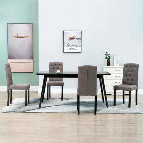 Dining Chairs  Dark Gray Fabric