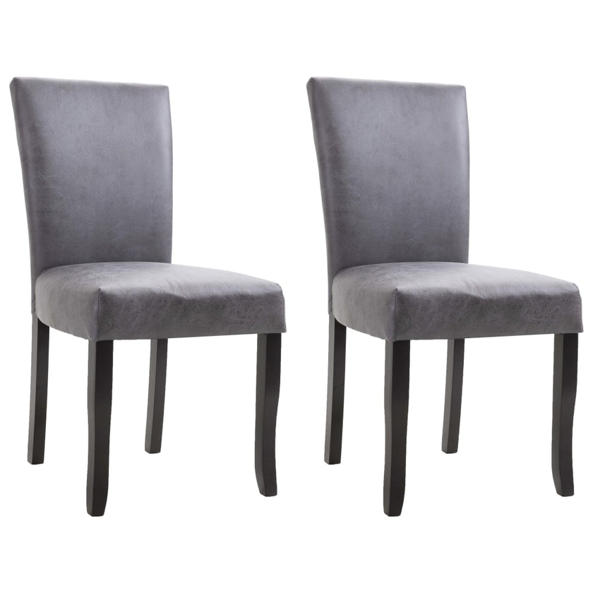 Dining Chairs 4 pcs Brown Faux Suede Leather
