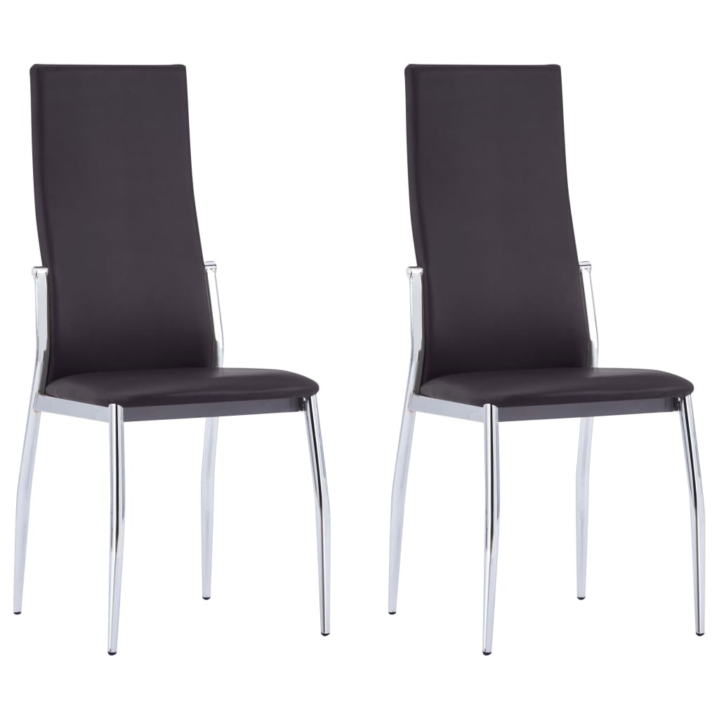 Dining Chairs 6 pcs Gray Faux Leather