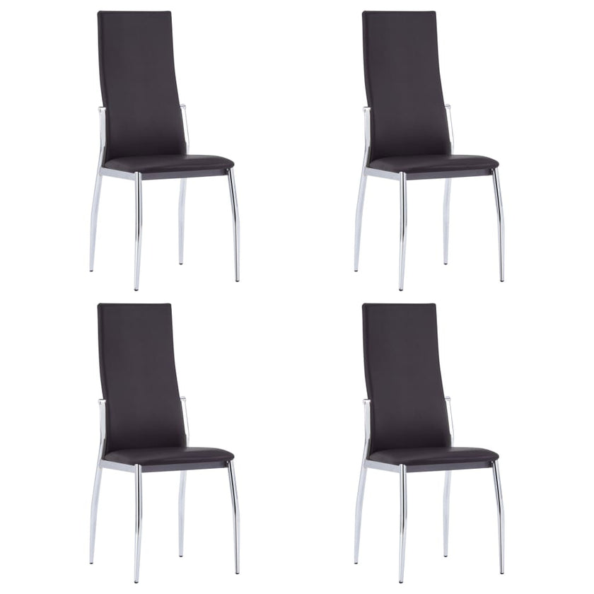 Dining Chairs 6 pcs Gray Faux Leather