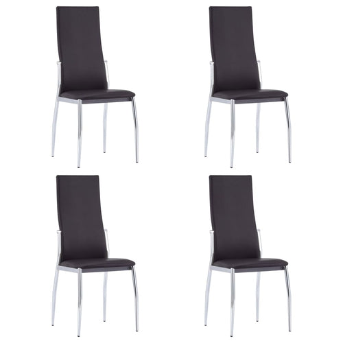 Dining Chairs 6 pcs Gray Faux Leather