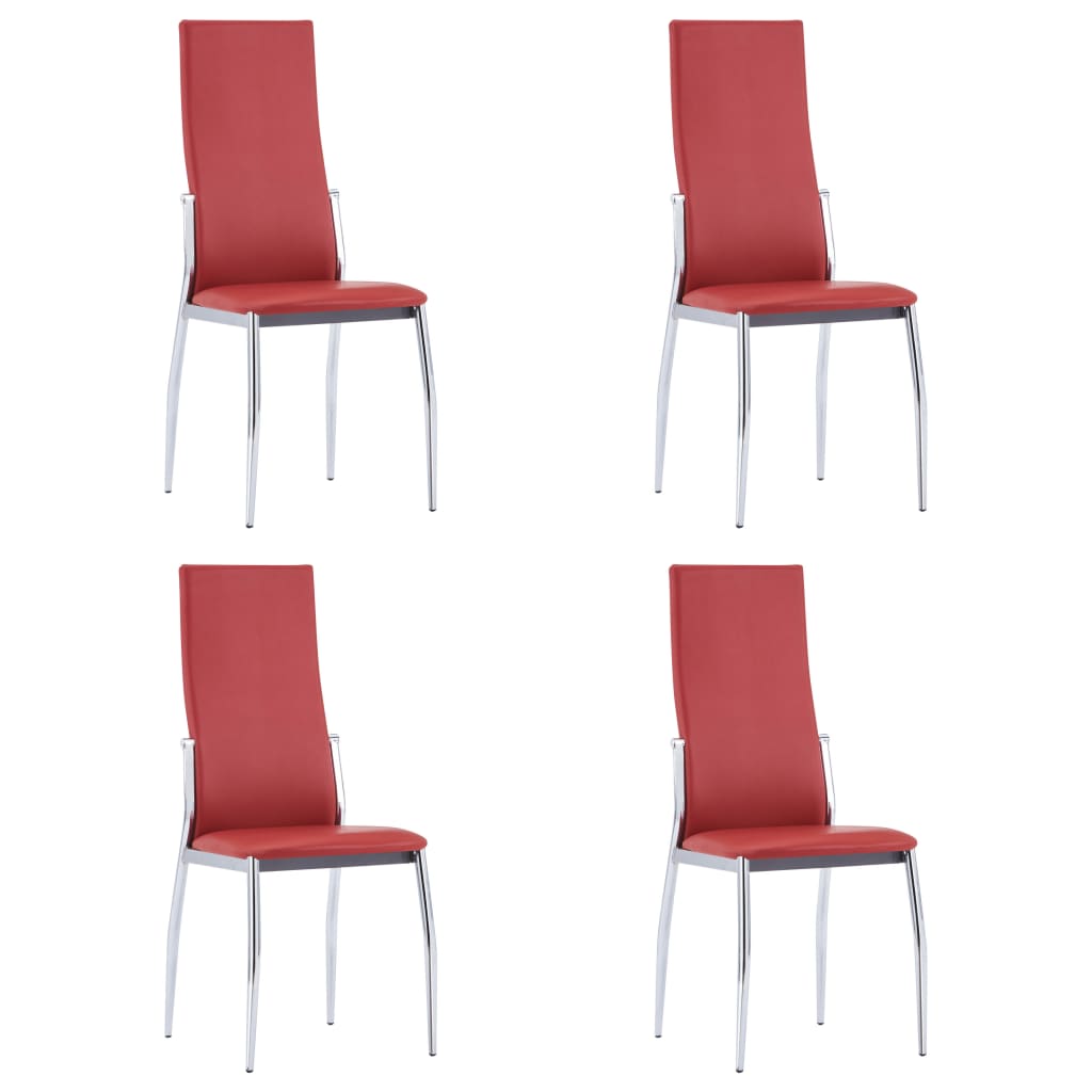 Dining Chairs 6 pcs Gray Faux Leather