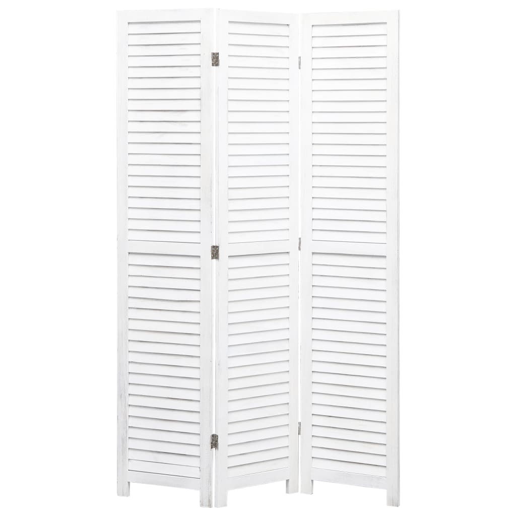 3-Panel Room Divider White 41.3