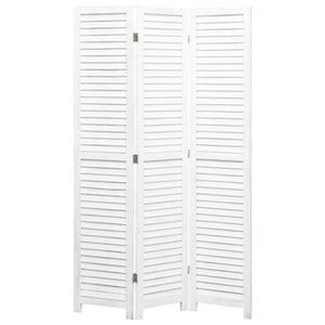 3-Panel Room Divider White 41.3