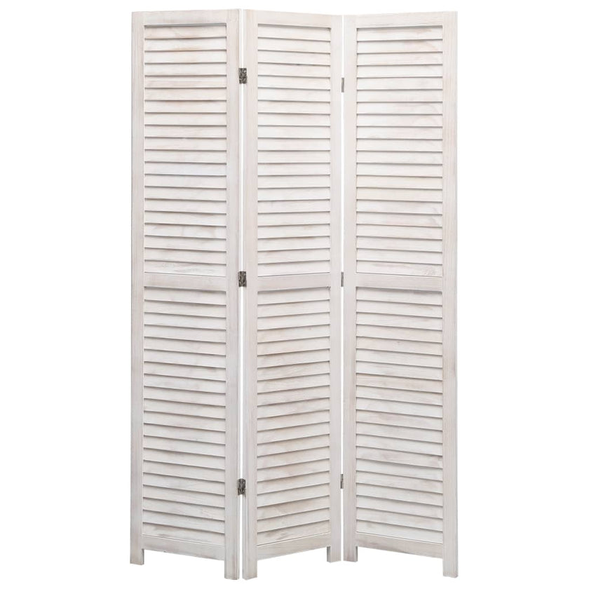 3-Panel Room Divider White 41.3