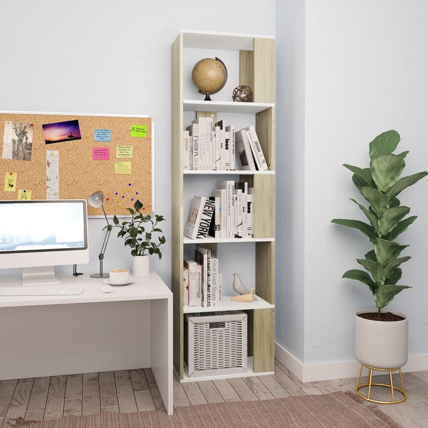 Book Cabinet/Room Divider White 17.7
