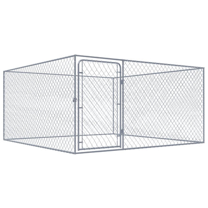 Outdoor Dog Kennel Galvanised Steel 72.8