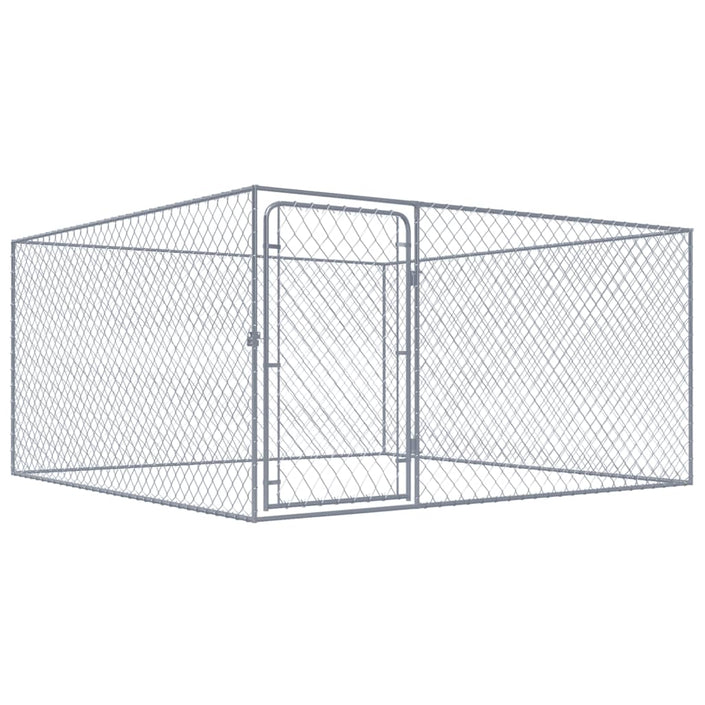 Outdoor Dog Kennel Galvanised Steel 72.8