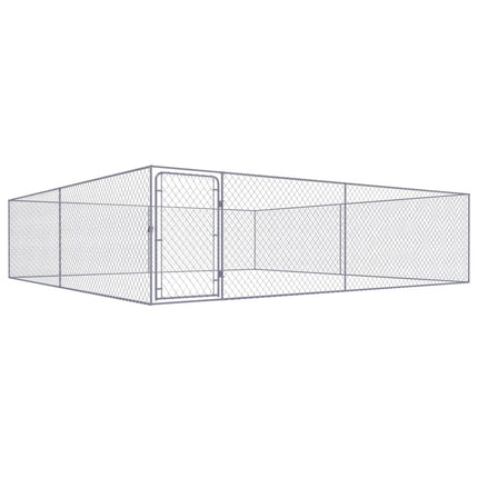 Outdoor Dog Kennel Galvanised Steel 72.8