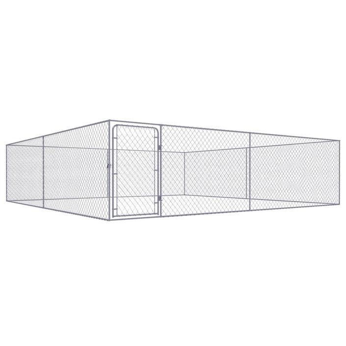 Outdoor Dog Kennel Galvanised Steel 72.8