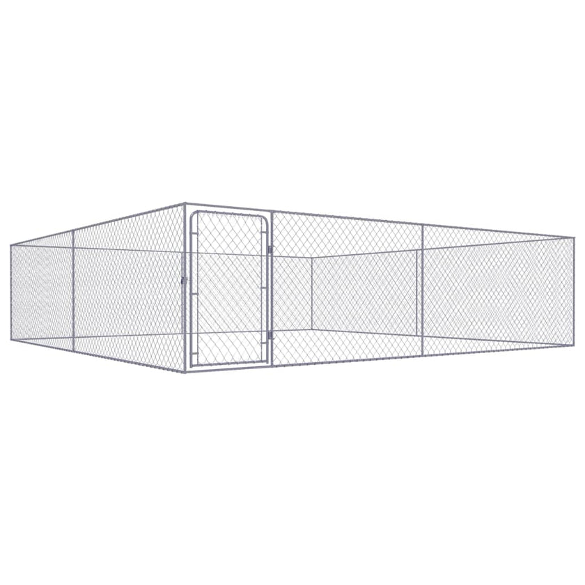 Outdoor Dog Kennel Galvanised Steel 72.8