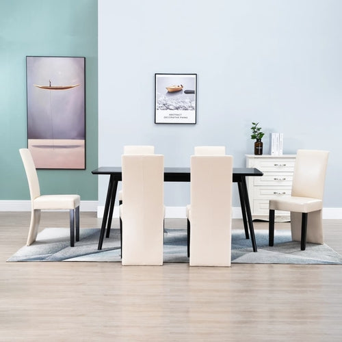 Dining Chairs Wine Red Faux Leather